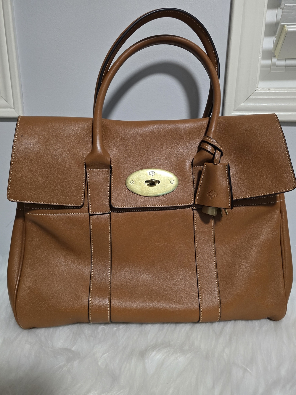 Mulberry Tan Leather Bayswater-Style Satchel